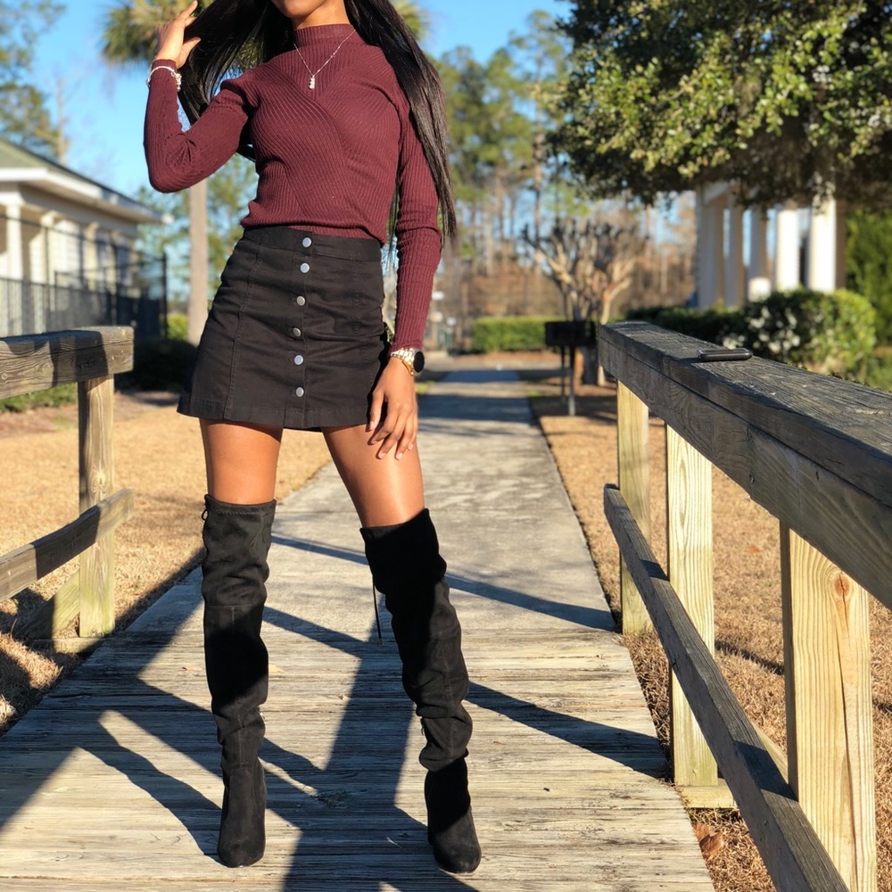 Black knee high boots/heels